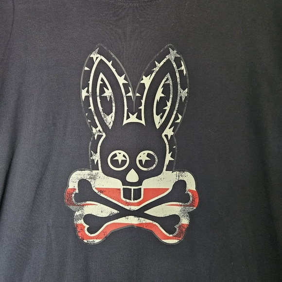 Men's Psycho Bunny Blue Logo Short Sleeve T-Shirt Robert Godley XXL Pima Cotton - Picture 3 of 11